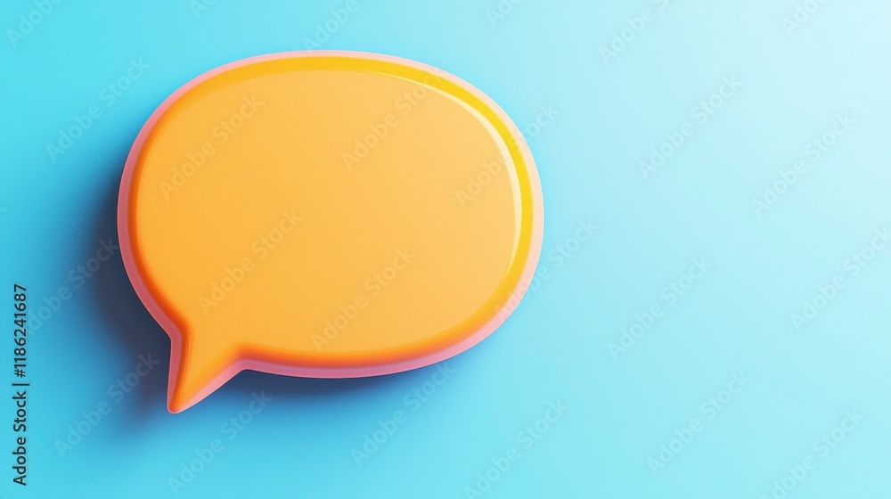 Bright 3D Speech Bubble with Glowing Gradient Background Ideal for Communication, Social Media, and Creative Design Projects Showcasing Vibrant Colors and Modern Aesthetic Appeal Bright 3D Speech Bubble with Glowing Gradient Background Ideal for Communication, Social Media, and Creative Design Projects Showcasing Vibrant Colors and Modern Aesthetic Appeal
