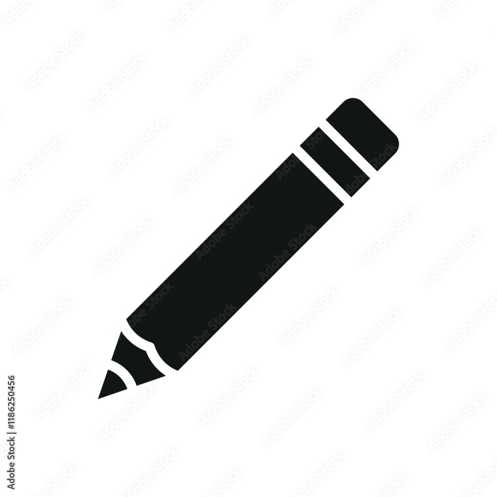 Pencil icon with a playful and colorful look, perfect for adding charm to school, hobby, or illustration-themed design Pencil icon with a playful and colorful look, perfect for adding charm to school, hobby, or illustration-themed design
