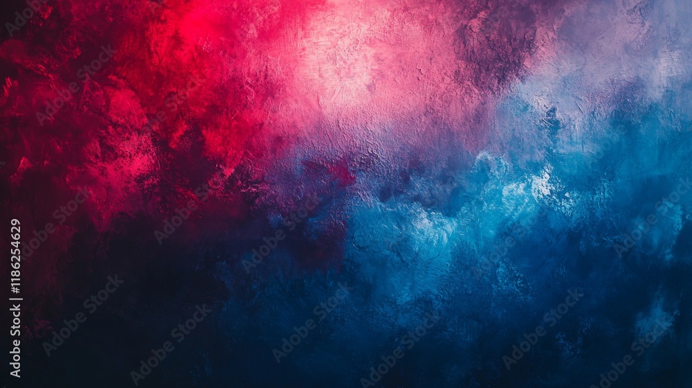 Fototapeta premium Gradient blend of blue and red shades creates a modern abstract background