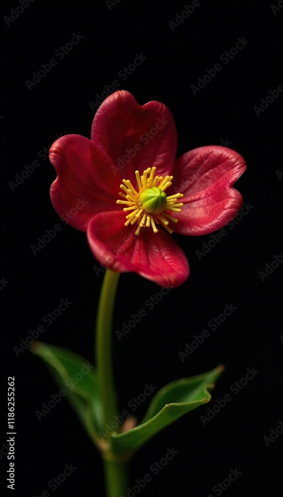 Macro photography of a single Schefflera bloom on black background, plant life, macro photography, schefflera Macro photography of a single Schefflera bloom on black background, plant life, macro photography, schefflera
