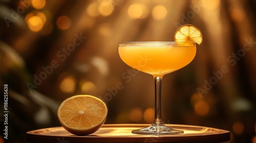 Refreshing lemon drink surrounded by fresh lemons on a rustic table