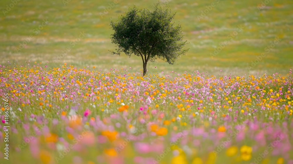 Fototapeta premium Vibrant Wildflower Meadow
