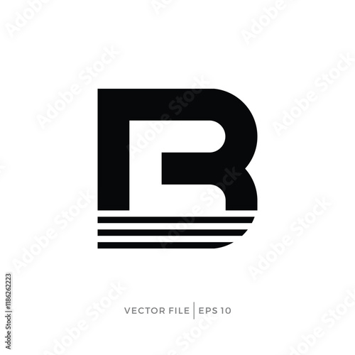 initial letter R C B logo design photo