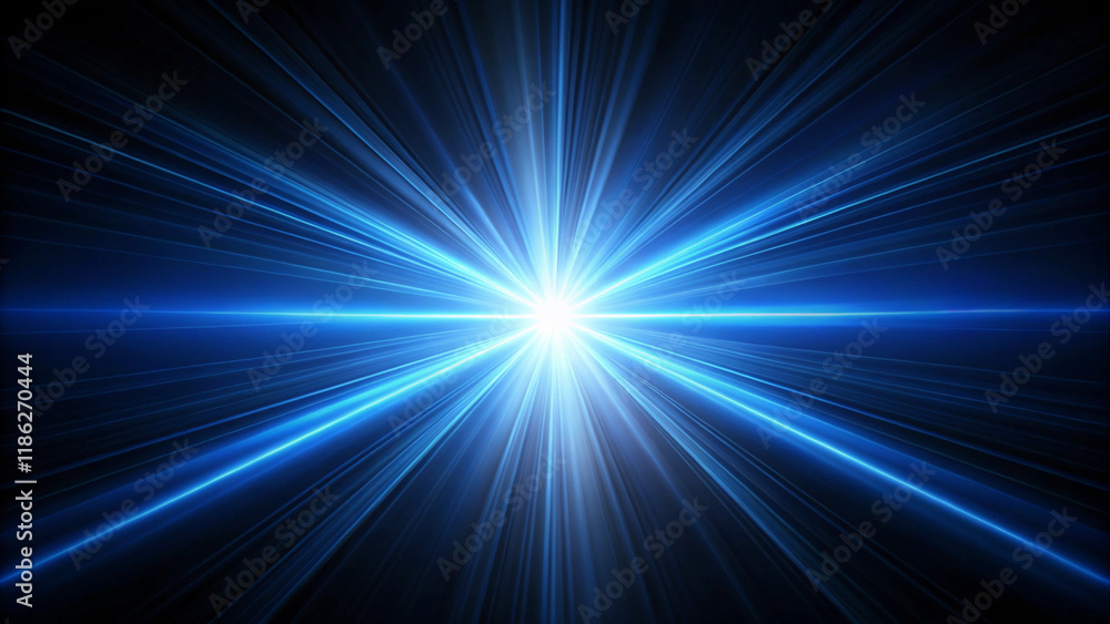 Fototapeta premium 青い閃光のイメージ背景