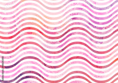 Hand painted watercolour wavy lines background 