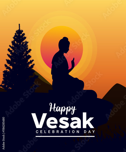 Traditional vesak day celebration background