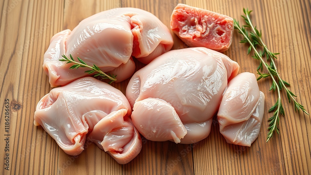 Fresh Raw Chicken Flat Lay - Gourmet Food Photography Fresh Raw Chicken Flat Lay - Gourmet Food Photography
