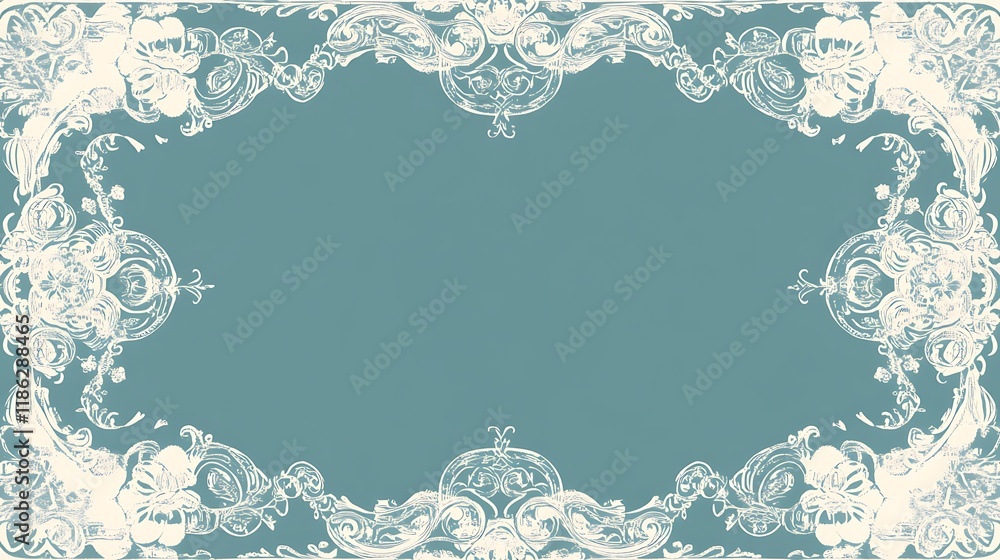 Elegant Ornate Frame Design With Floral Accents Elegant Ornate Frame Design With Floral Accents