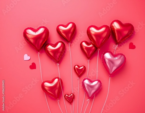A Valentine’s Day gift featuring red and pink blooms arranged in the shape of a heart.
