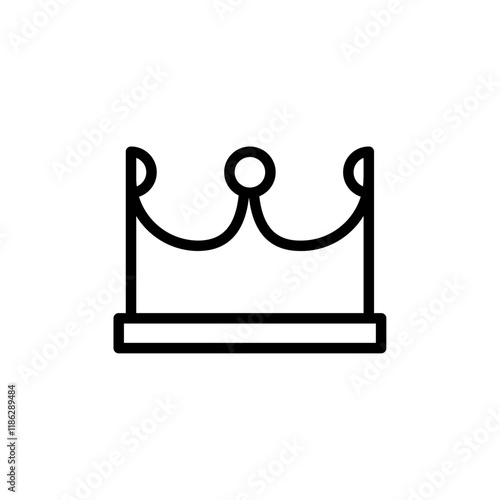 Crown icon Thin vector set