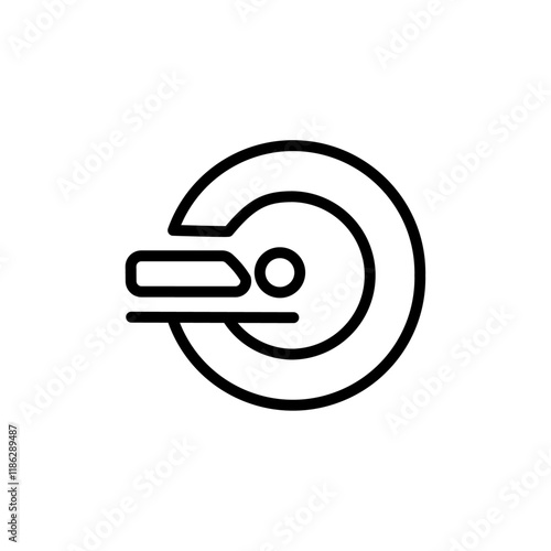 Ct scan icon Thin vector set