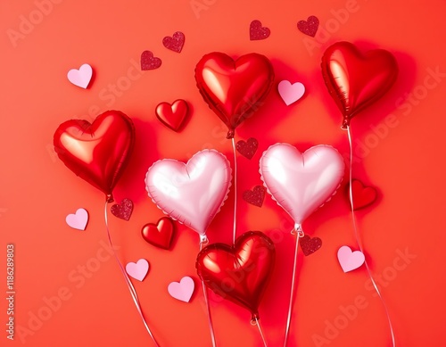 A Valentine’s Day gift featuring red and pink blooms arranged in the shape of a heart.