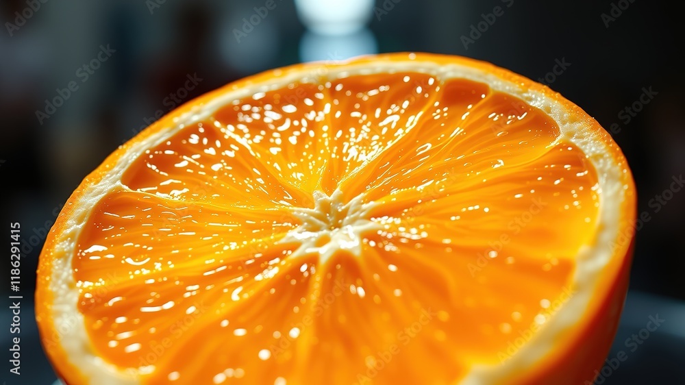 Ripe Orange Slice - Closeup Photography - High Resolution Image - Fresh Fruit Ripe Orange Slice - Closeup Photography - High Resolution Image - Fresh Fruit
