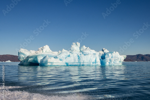 Icebergs in the fjords of south Greenland	 photo