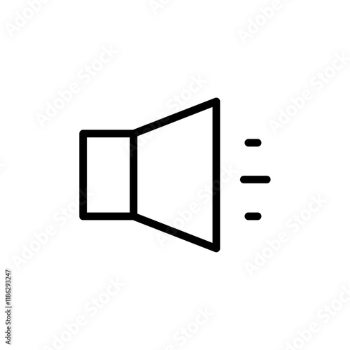 Megaphone icon Thin vector set