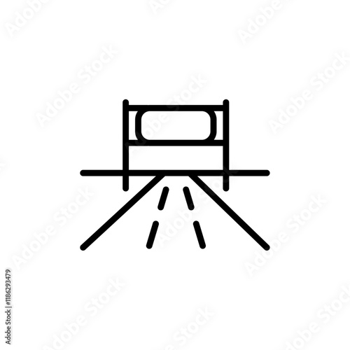 Motorway icon Thin vector set
