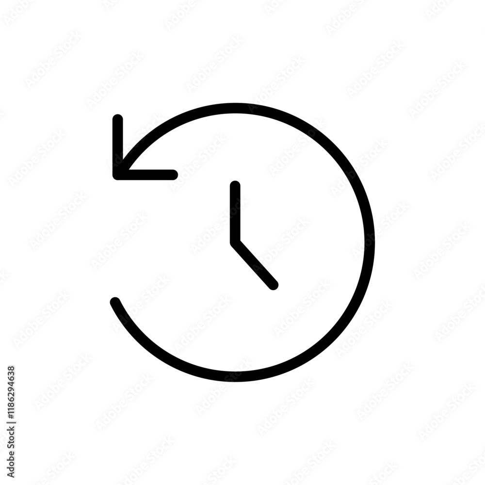 Restore history icon Thin vector set Restore history icon Thin vector set
