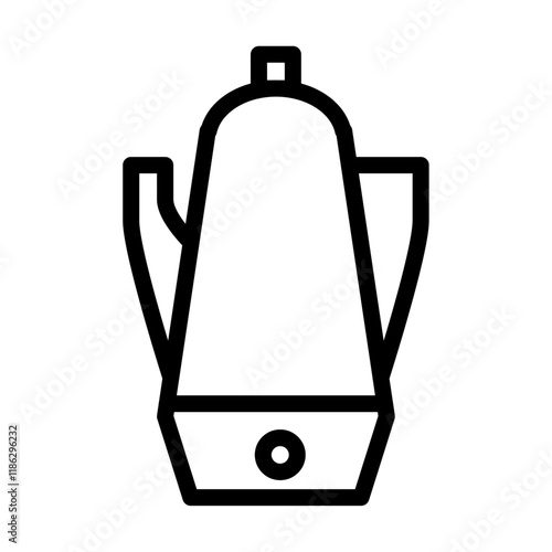 Tea maker icon Thin vector set