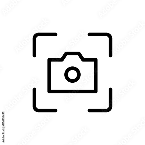 View finder icon Thin vector set