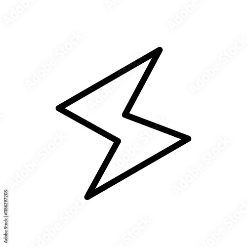 Zap on icon Thin vector set