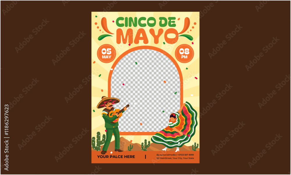 Fototapeta premium Cinco De Mayo Flyer