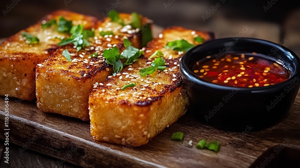 Asian traditional prawn toast with sesame Asian traditional prawn toast with sesame