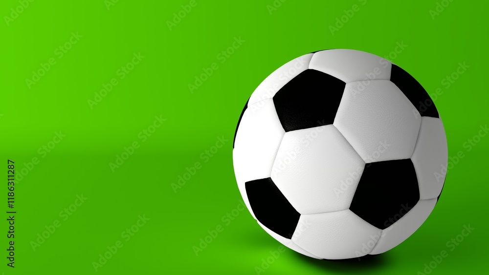 Naklejka premium Football isolated on green screen background. Soccer ball or football. Football isolated. Perfect for sports advertising