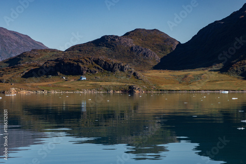 Beautiful town of Igaliku and surrounding area (South Greenland) photo