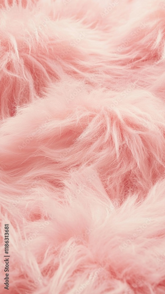 Textured surface of soft pink fluffy fur provides a warm and inviting feel, perfect for home decor or clothing items Textured surface of soft pink fluffy fur provides a warm and inviting feel, perfect for home decor or clothing items