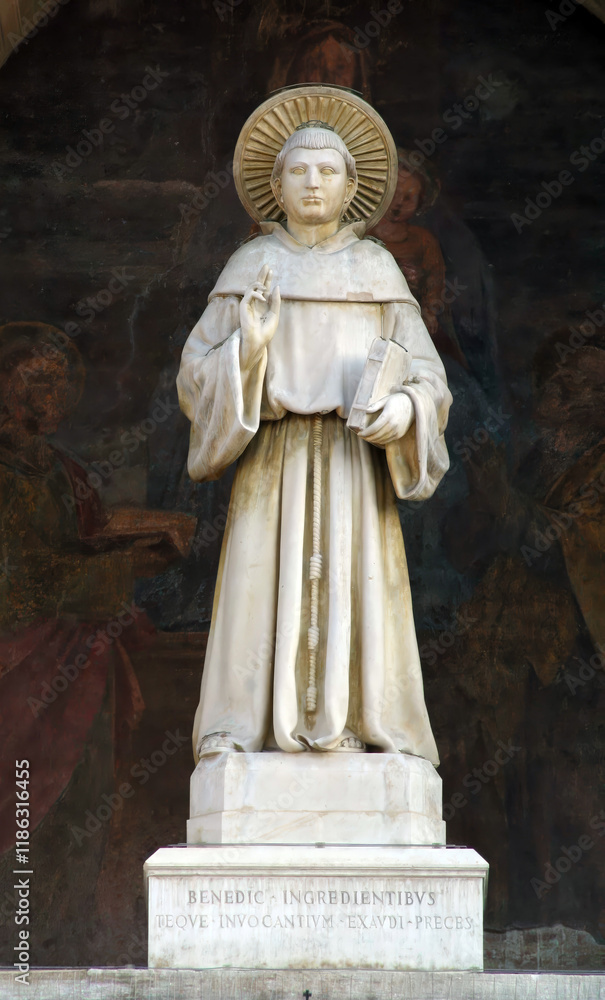 Saint Anthony statue, Pontifical Basilica of Saint Anthony of Padua in Padova, Veneto, Italy Saint Anthony statue, Pontifical Basilica of Saint Anthony of Padua in Padova, Veneto, Italy