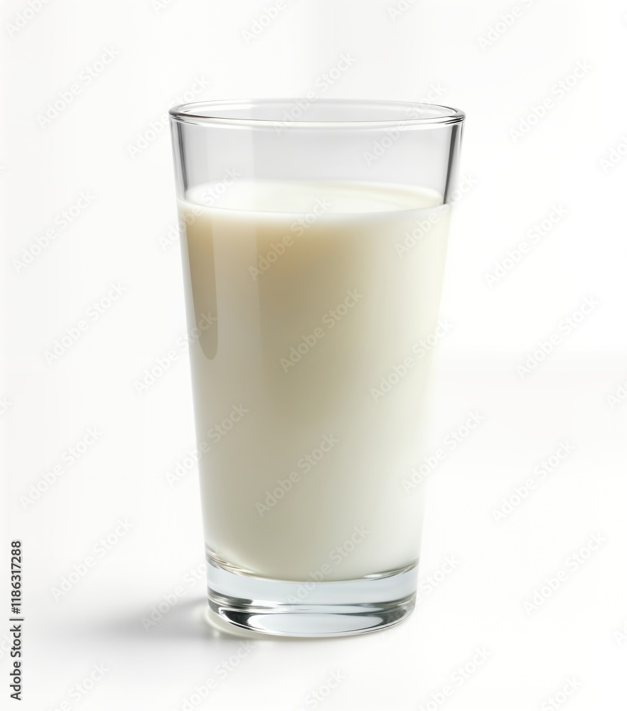 Full glass of fresh milk. Nutritious dairy product. Healthy drink. Isolated on white background. Perfect for breakfast snack. Clean, transparent glass. Good source of calcium, protein. Ideal for Full glass of fresh milk. Nutritious dairy product. Healthy drink. Isolated on white background. Perfect for breakfast snack. Clean, transparent glass. Good source of calcium, protein. Ideal for