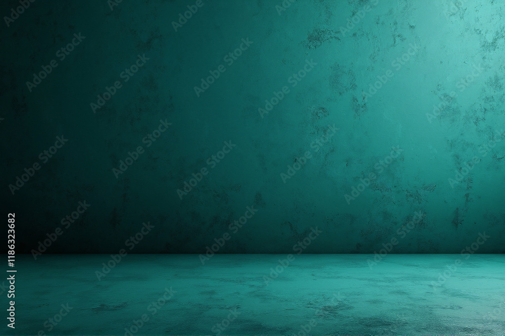 Green Teal Textured Wall and Floor: Calm and Elegant Artistic Background Green Teal Textured Wall and Floor: Calm and Elegant Artistic Background