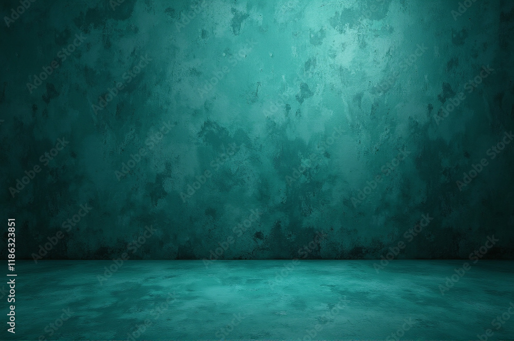 Green Teal Textured Wall and Floor: Calm and Elegant Artistic Background Green Teal Textured Wall and Floor: Calm and Elegant Artistic Background