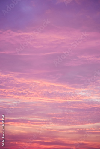 Photography Sunset in the sky in pastel colors