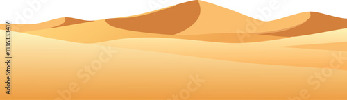 An illustration of sand dunes, rendered in a soft and layered manner. This stylized desert landscape uses warm browns and tans to create a calming scene