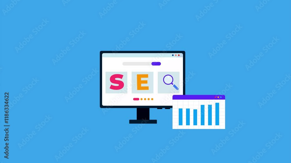 SEO optimization, Website ranking increasing website traffic, marketing, Business SEO - 2d animation video SEO optimization, Website ranking increasing website traffic, marketing, Business SEO - 2d animation video