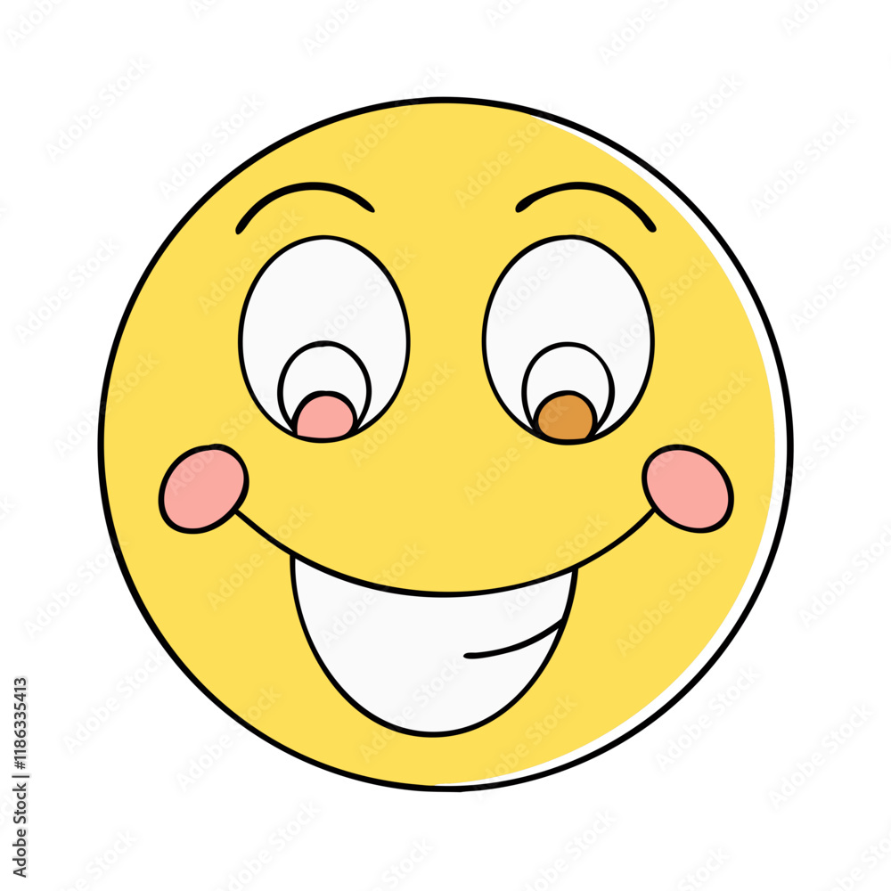 Fototapeta premium proud smile face vector icon, women’s day vector illustration - simple illustration of proud smile face perfect for logos, and holidays -themed designs.