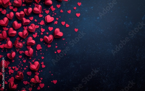 Saint Valentines Day navy blue background