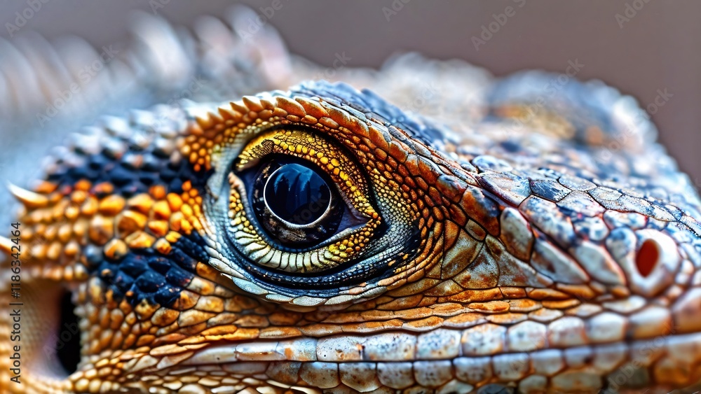 Obraz premium World Lizard Day: Vibrant and Detailed Illustration of a Lizard in a Natural Habitat