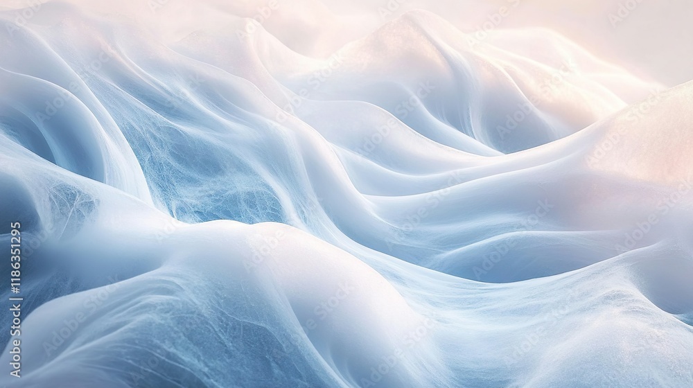 Fototapeta premium Abstract white swirling shapes with soft lighting generated AI