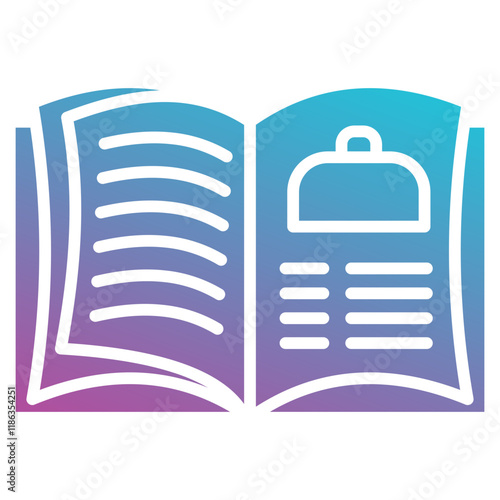 receipe book icon element for design