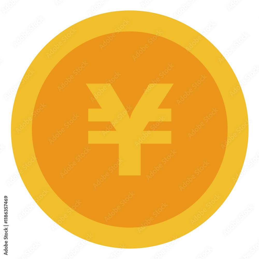illustration of japanese yen coin illustration of japanese yen coin
