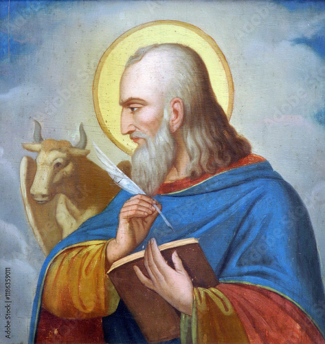 Fotomural Saint Luke the Evangelist, altar of Our Lady in the parish church of Saint John