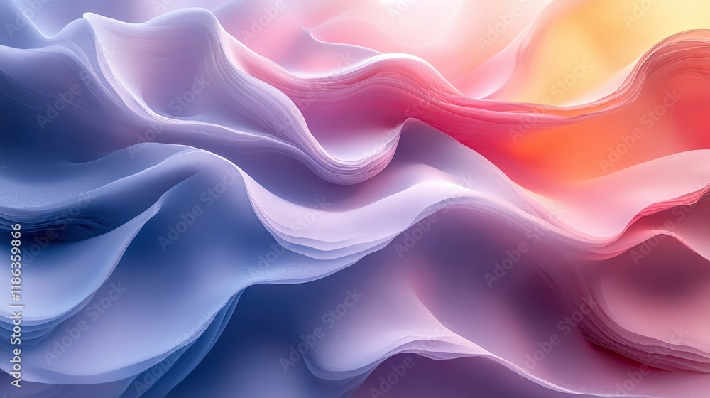 Fototapeta premium Abstract pastel wave background.