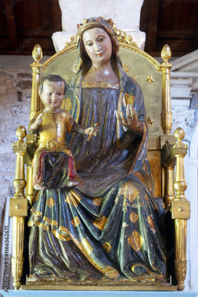 Obraz premium Our Lady of Pag, statue in the Church of St. Mary in Pag, Croatia