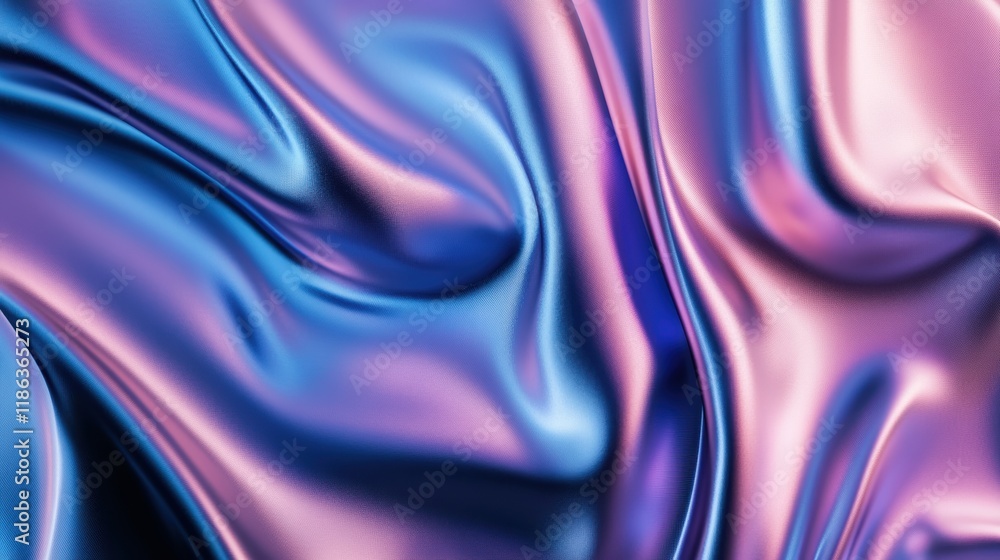 Fototapeta premium Colorful Abstract Fabric Texture with Smooth Waves and Curves