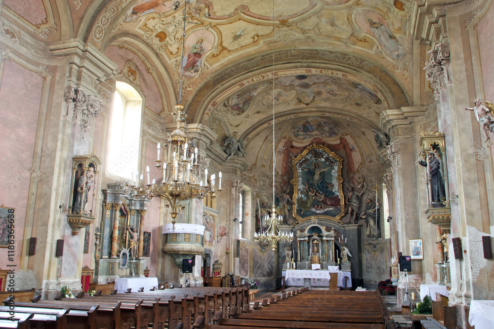 Fototapeta premium Parish Church of the Assumption in Sveta Marija na Muri, Croatia