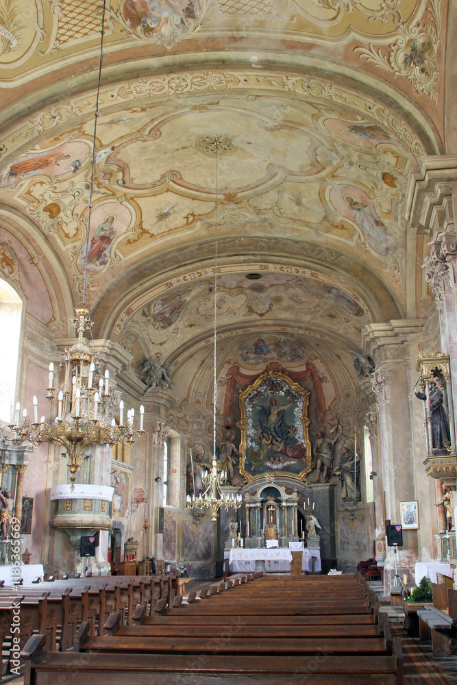 Obraz premium Parish Church of the Assumption in Sveta Marija na Muri, Croatia