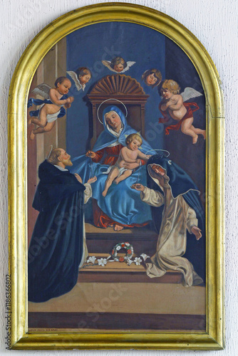 Obraz na płótnie Our Lady of the Rosary, church of the Holy Family in Zagreb, Croatia w salonie