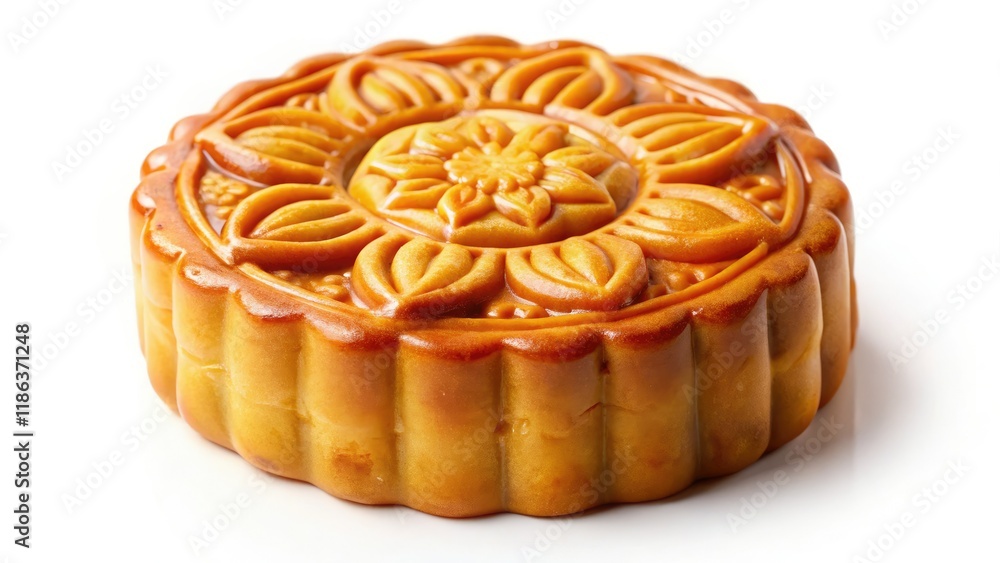 Crisp, high-resolution images showcase exquisite mooncakes, individually isolated against a pure white backdrop.